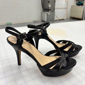 Black Strappy Heels with Platform